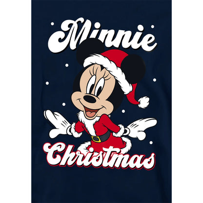 Navy - Side - Mickey Mouse Childrens-Kids Santa Christmas Hoodie