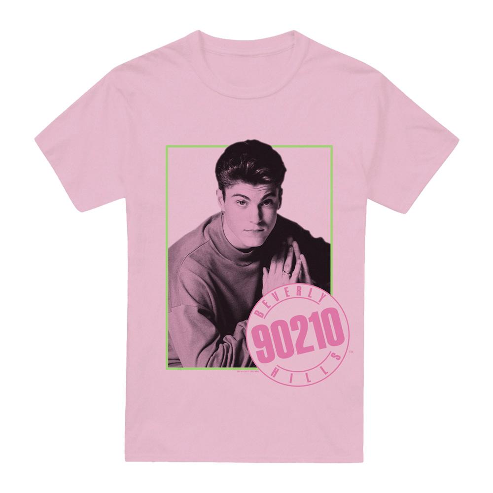 Pink - Front - 90210 Unisex Adult David T-Shirt