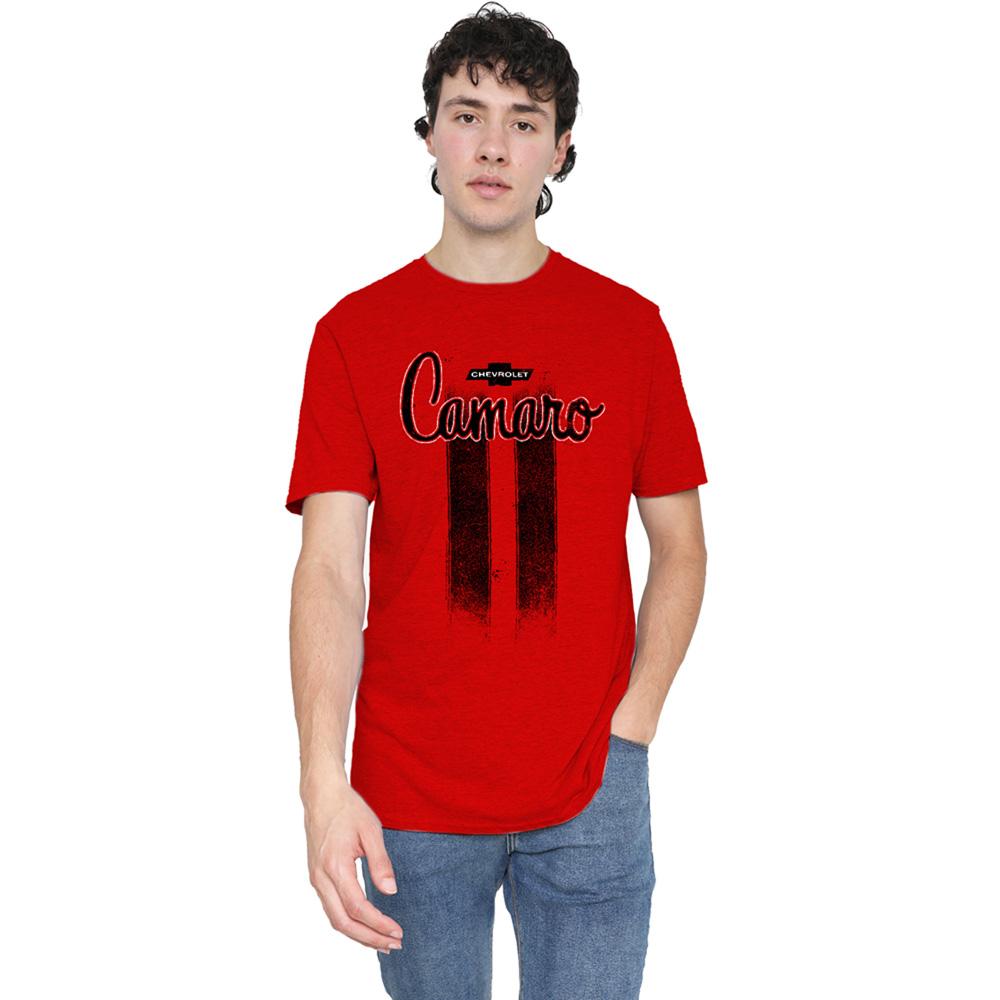 Heather Red - Lifestyle - Chevrolet Unisex Adult Camaro Stripes Heather T-Shirt