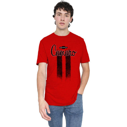 Heather Red - Lifestyle - Chevrolet Unisex Adult Camaro Stripes Heather T-Shirt