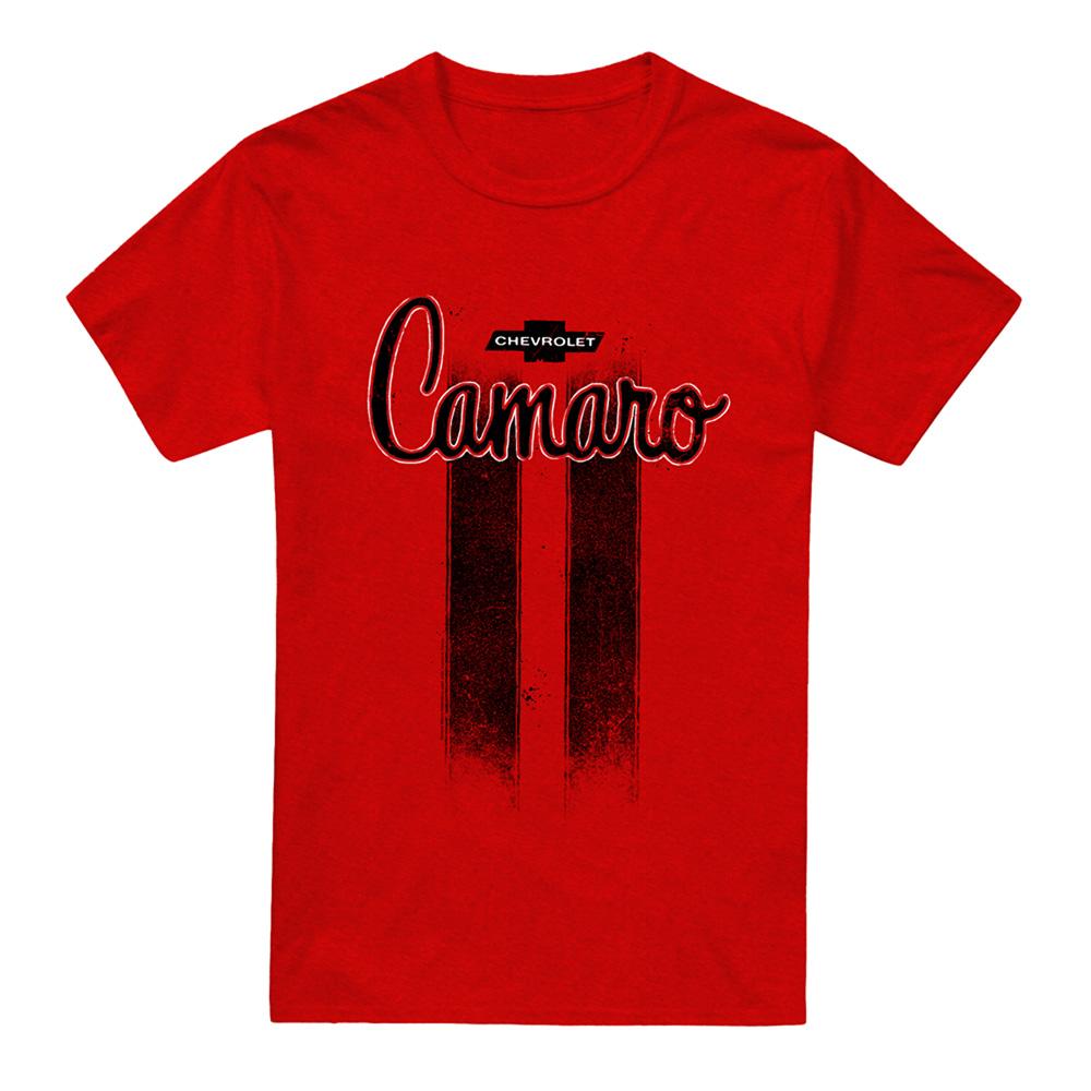 Heather Red - Front - Chevrolet Unisex Adult Camaro Stripes Heather T-Shirt