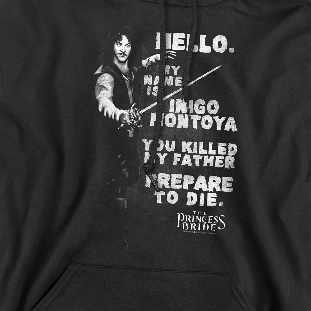 Black - Pack Shot - The Princess Bride Unisex Adult Hello Hoodie