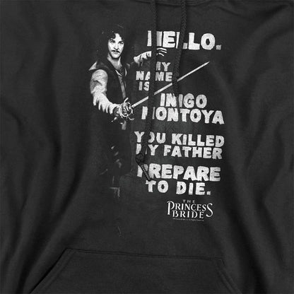 Black - Pack Shot - The Princess Bride Unisex Adult Hello Hoodie