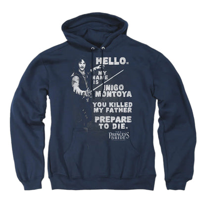 Navy - Front - The Princess Bride Unisex Adult Hello Hoodie