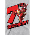 Athletic Heather - Side - Marvel Childrens-Kids Iron Man 7th Birthday Hoodie