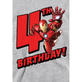 Athletic Heather - Side - Marvel Childrens-Kids Iron Man 4th Birthday Hoodie