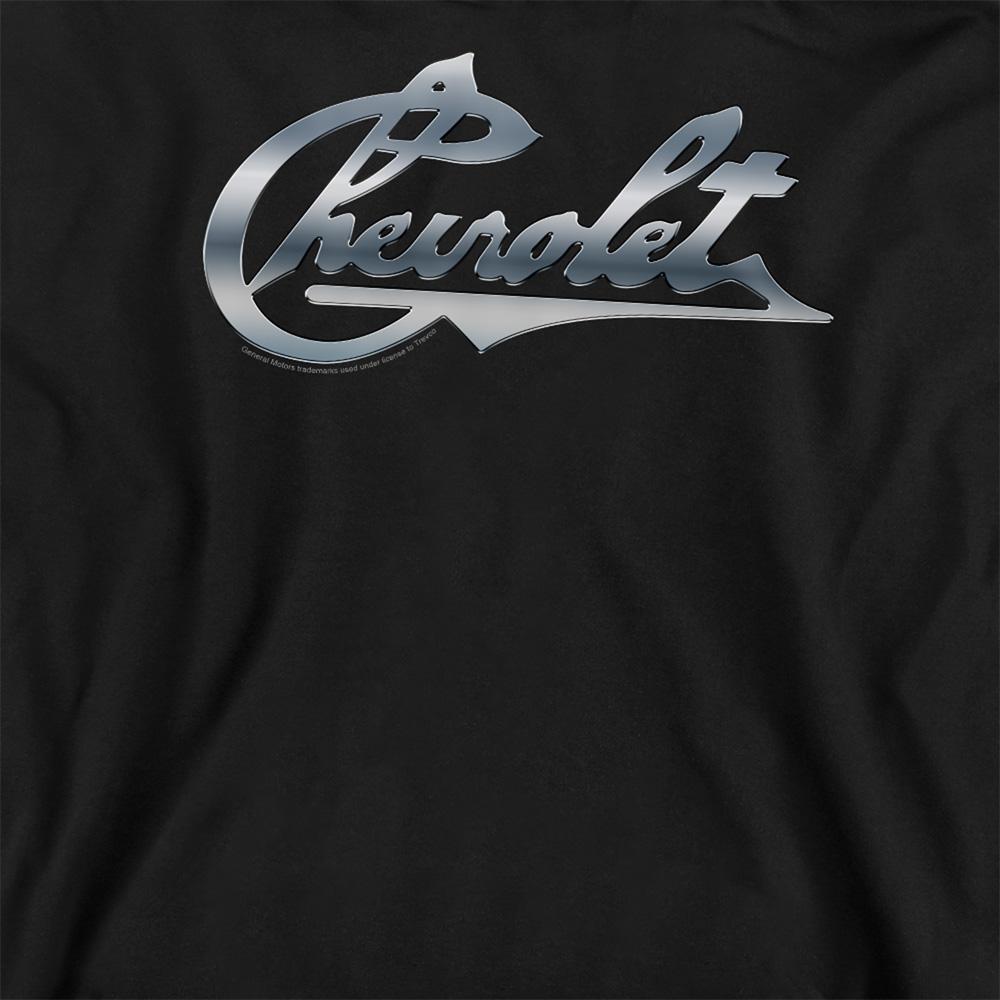 Black - Side - Chevrolet Unisex Adult Vintage Logo Sweatshirt