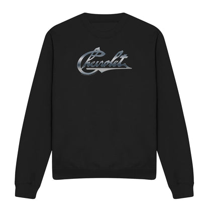 Black - Front - Chevrolet Unisex Adult Vintage Logo Sweatshirt