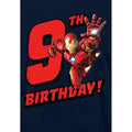 Navy - Side - Marvel Childrens-Kids Iron Man 9th Birthday Hoodie