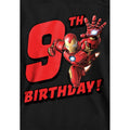 Black - Side - Marvel Childrens-Kids Iron Man 9th Birthday Hoodie