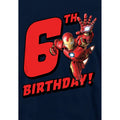 Navy - Side - Marvel Childrens-Kids Iron Man 6th Birthday Hoodie