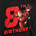 Black - Side - Marvel Childrens-Kids Iron Man 8th Birthday Hoodie