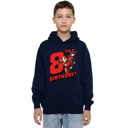 Navy - Lifestyle - Marvel Childrens-Kids Iron Man 8th Birthday Hoodie