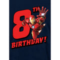 Navy - Side - Marvel Childrens-Kids Iron Man 8th Birthday Hoodie