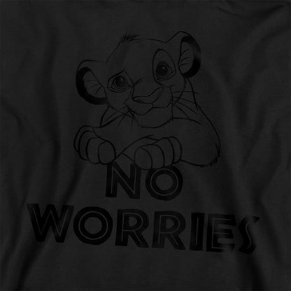 Black - Side - The Lion King Childrens-Kids No Worries Hoodie