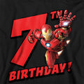Black - Side - Marvel Childrens-Kids Iron Man 7th Birthday Hoodie