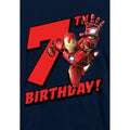 Navy - Side - Marvel Childrens-Kids Iron Man 7th Birthday Hoodie
