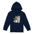 Navy - Front - Frozen Childrens-Kids Snow Bros Sven & Kristoff Hoodie