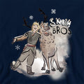 Navy - Side - Frozen Childrens-Kids Snow Bros Sven & Kristoff Hoodie