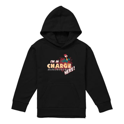 Black - Front - Moana Childrens-Kids I'm In Charge Hoodie
