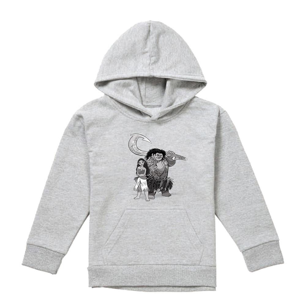 Athletic Heather - Front - Moana Childrens-Kids Maui Sketch Hoodie