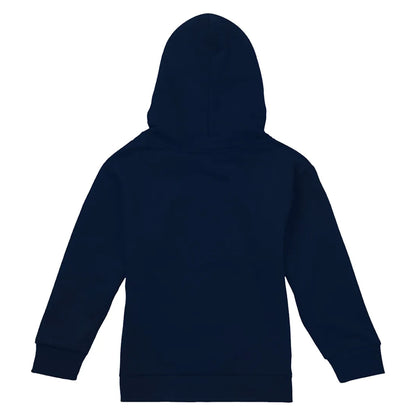 Navy - Back - Beauty And The Beast Childrens-Kids Belle Flowers Window Hoodie