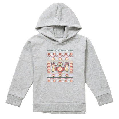Athletic Heather - Front - Marvel Childrens-Kids Iron Man Christmas Hoodie