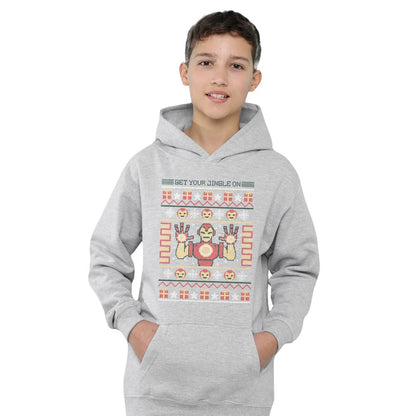 Athletic Heather - Lifestyle - Marvel Childrens-Kids Iron Man Christmas Hoodie