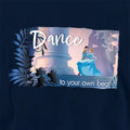 Navy - Side - Cinderella Childrens-Kids Dance To Your Own Beat Hoodie