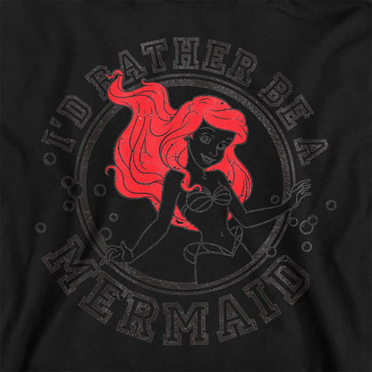 Black - Side - The Little Mermaid Childrens-Kids I´d Rather Be A Mermaid Hoodie