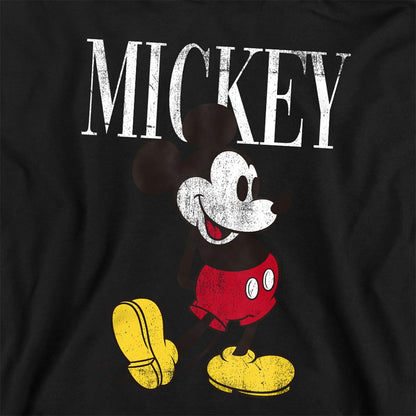 Black - Side - Mickey Mouse Childrens-Kids 90s Classic Hoodie