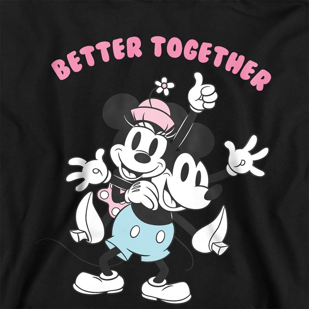 Black - Side - Disney Childrens-Kids Better Together Mickey Mouse & Minnie Mouse Hoodie