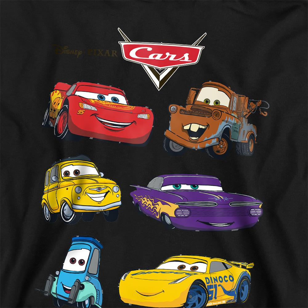 Black - Side - Cars Childrens-Kids Characters Hoodie