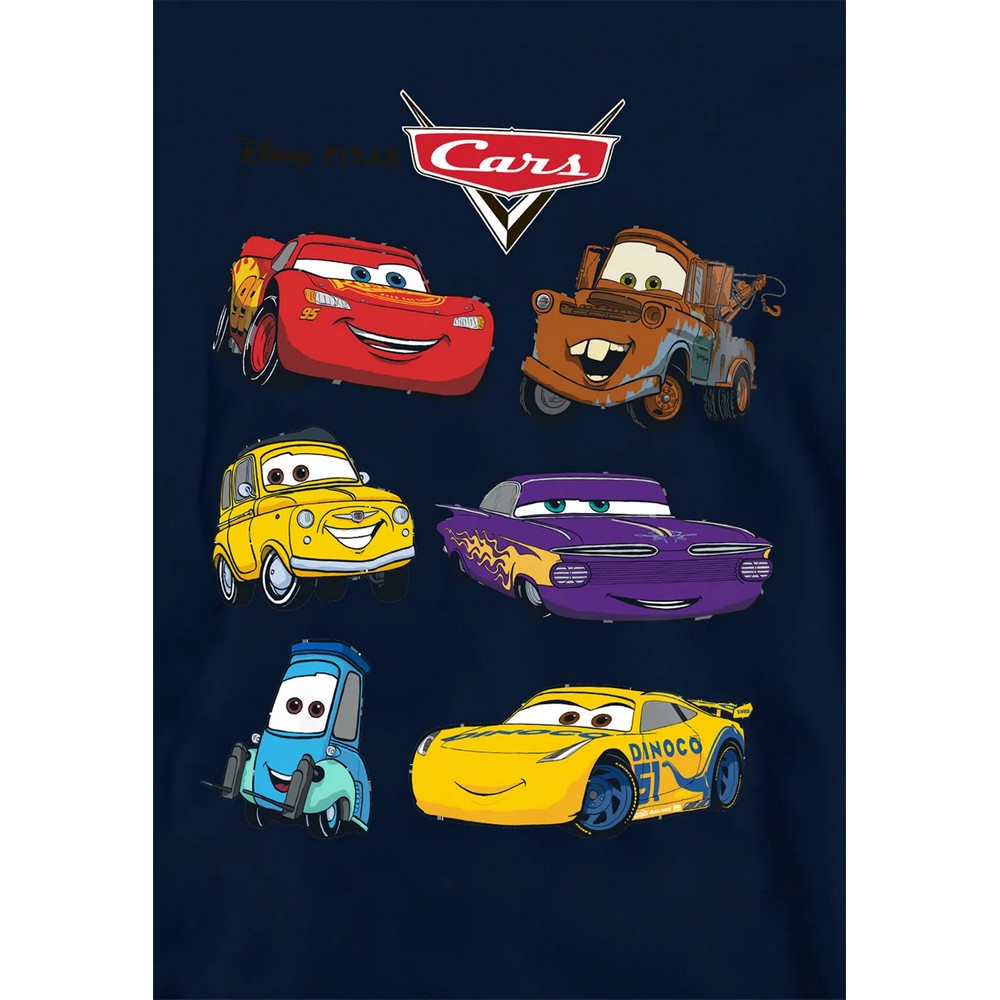 Navy - Side - Cars Childrens-Kids Characters Hoodie