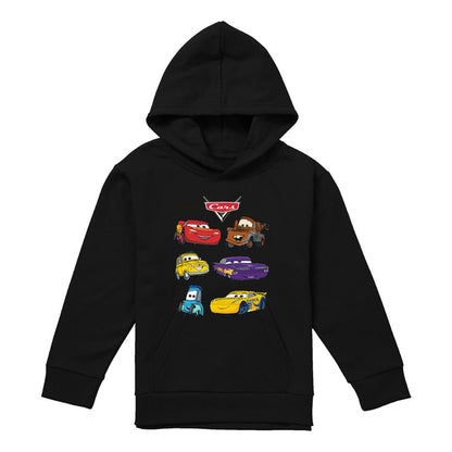 Black - Front - Cars Childrens-Kids Characters Hoodie