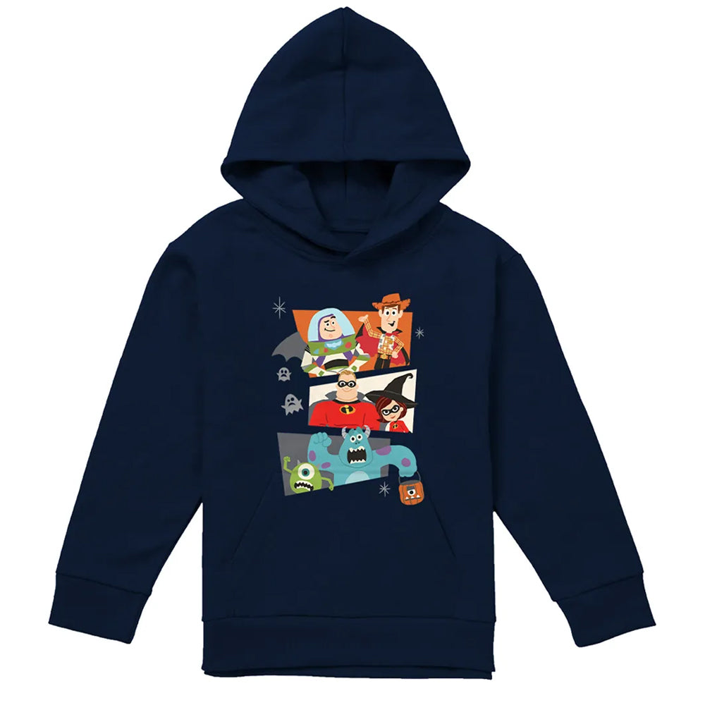Navy - Front - Disney Pixar Childrens-Kids Halloween Hoodie