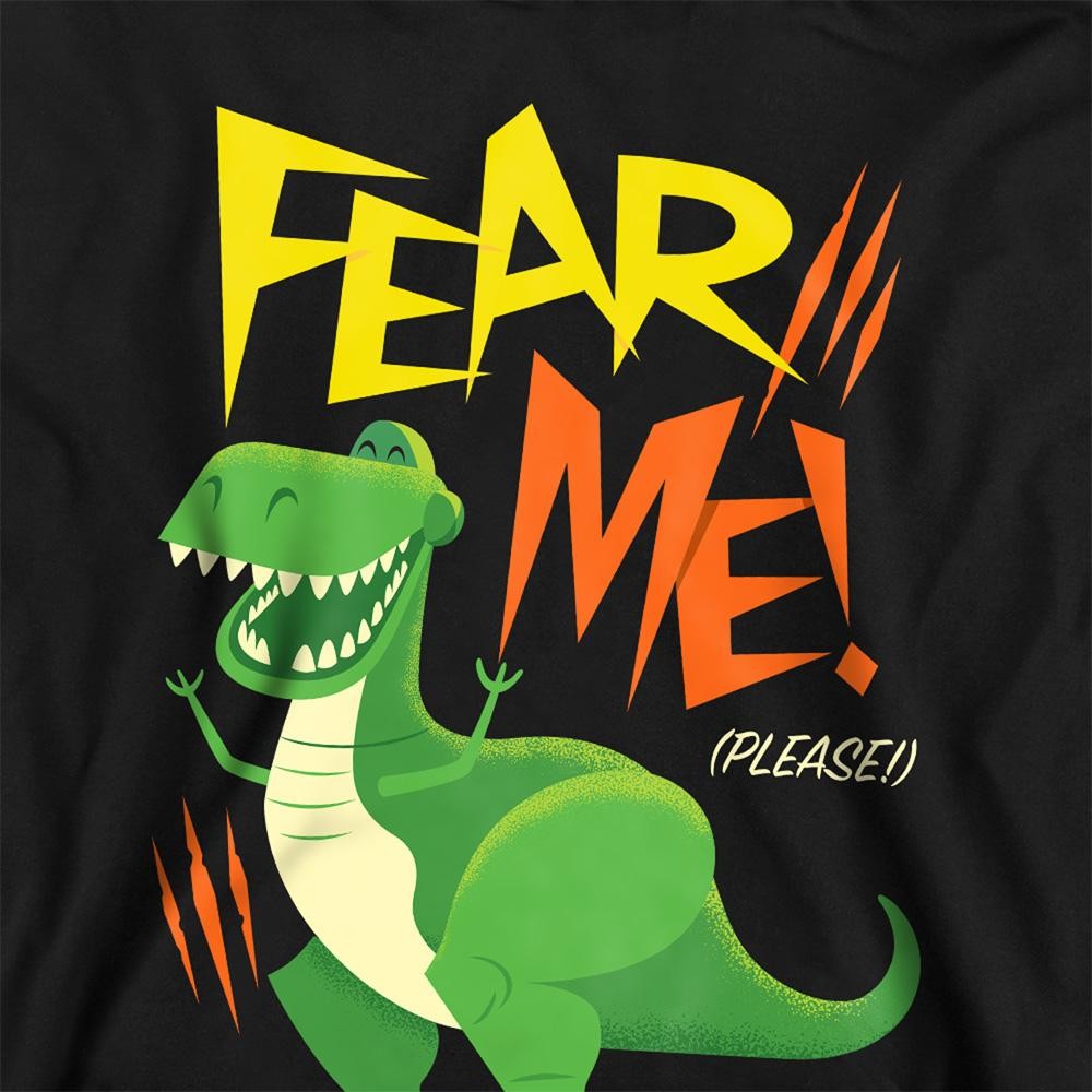 Black - Side - Toy Story Childrens-Kids Fear Me Rex Hoodie