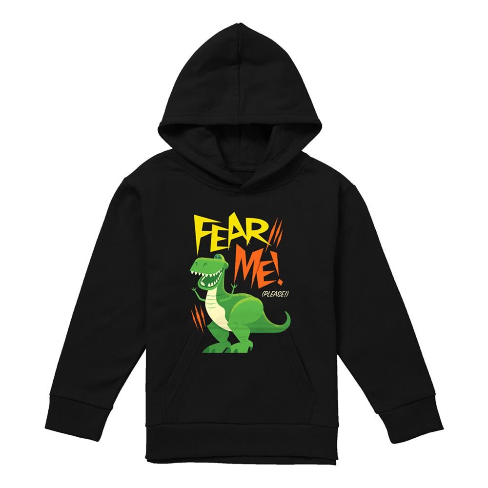 Black - Front - Toy Story Childrens-Kids Fear Me Rex Hoodie