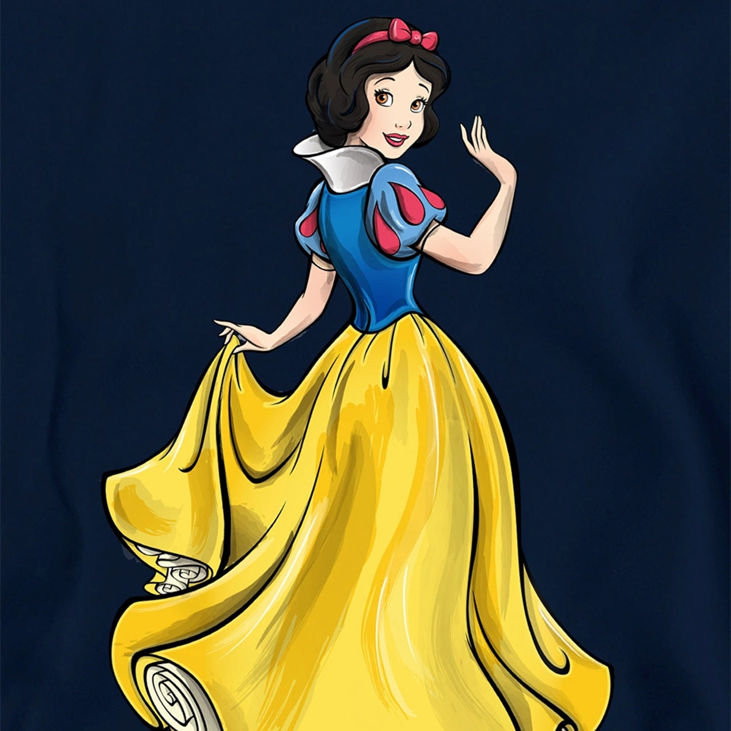 Navy - Side - Snow White Childrens-Kids Fairest Princess Of Them All Hoodie