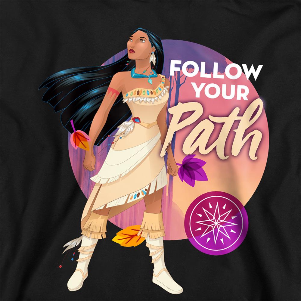 Black - Side - Pocahontas Childrens-Kids Follow Your Path Hoodie