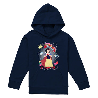 Navy - Front - Snow White Childrens-Kids Princess And Friends Birthday Hoodie