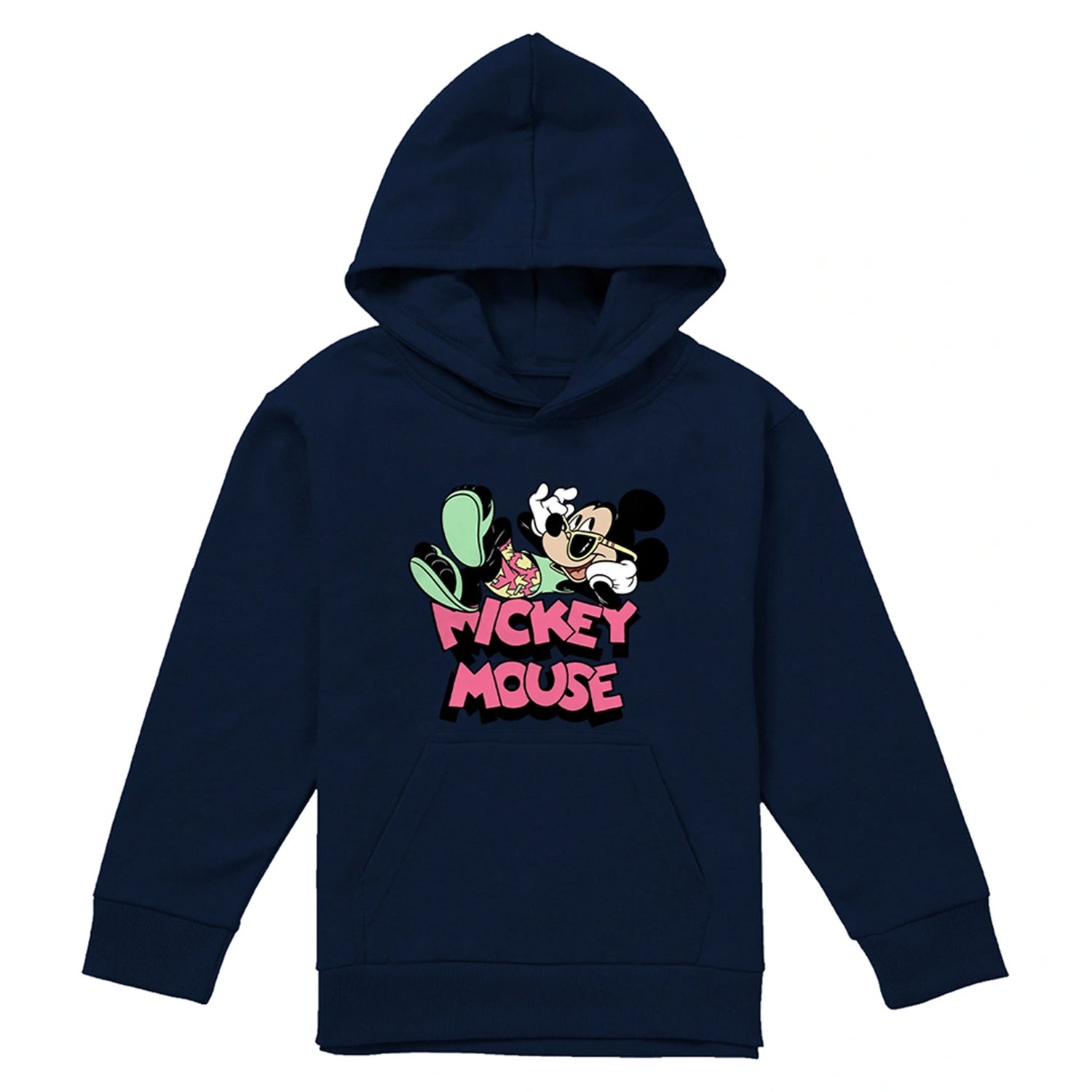 Navy - Front - Disney Childrens-Kids Holiday Mickey Mouse Pullover Hoodie