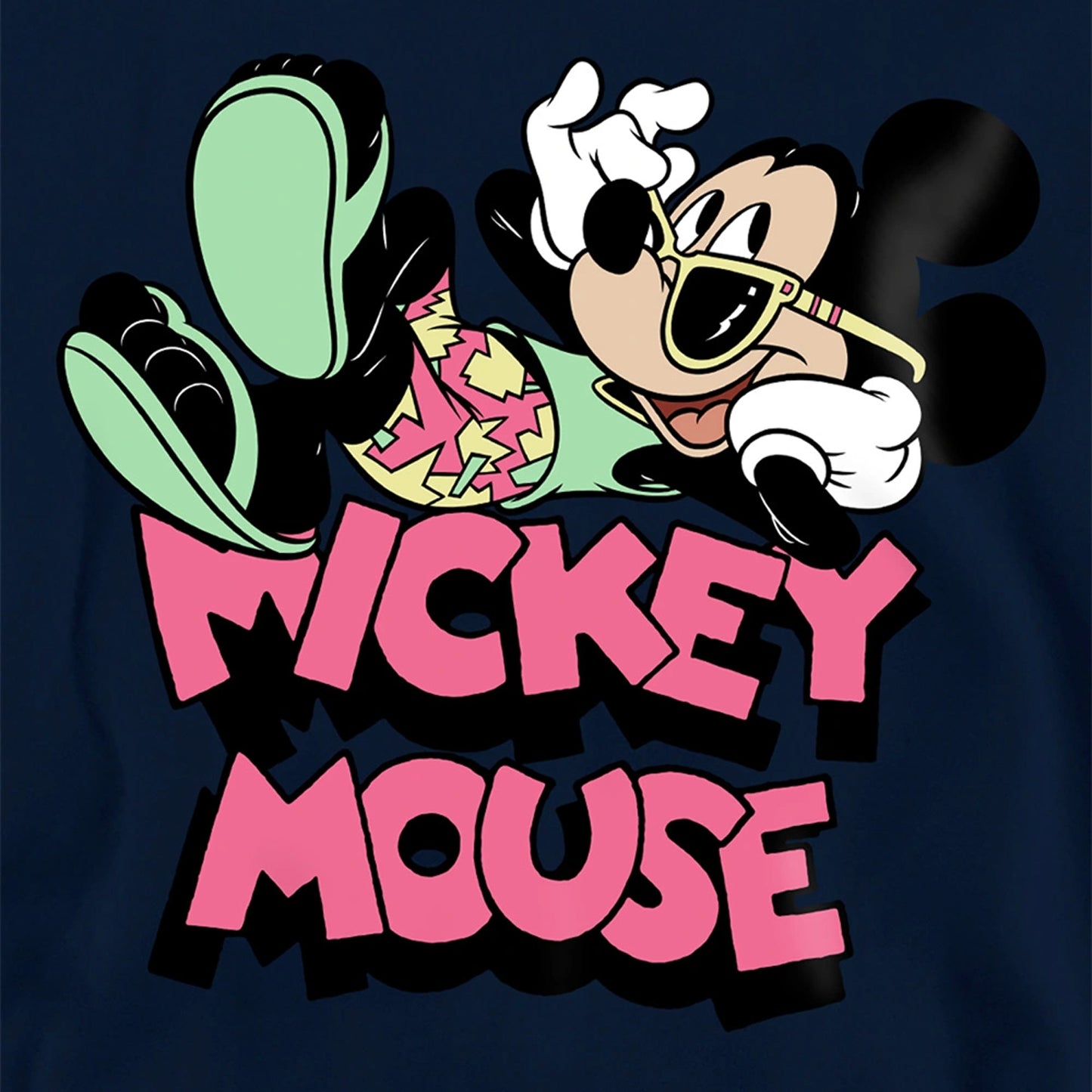 Navy - Side - Disney Childrens-Kids Holiday Mickey Mouse Pullover Hoodie