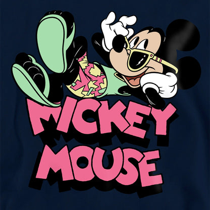 Navy - Side - Disney Childrens-Kids Holiday Mickey Mouse Pullover Hoodie