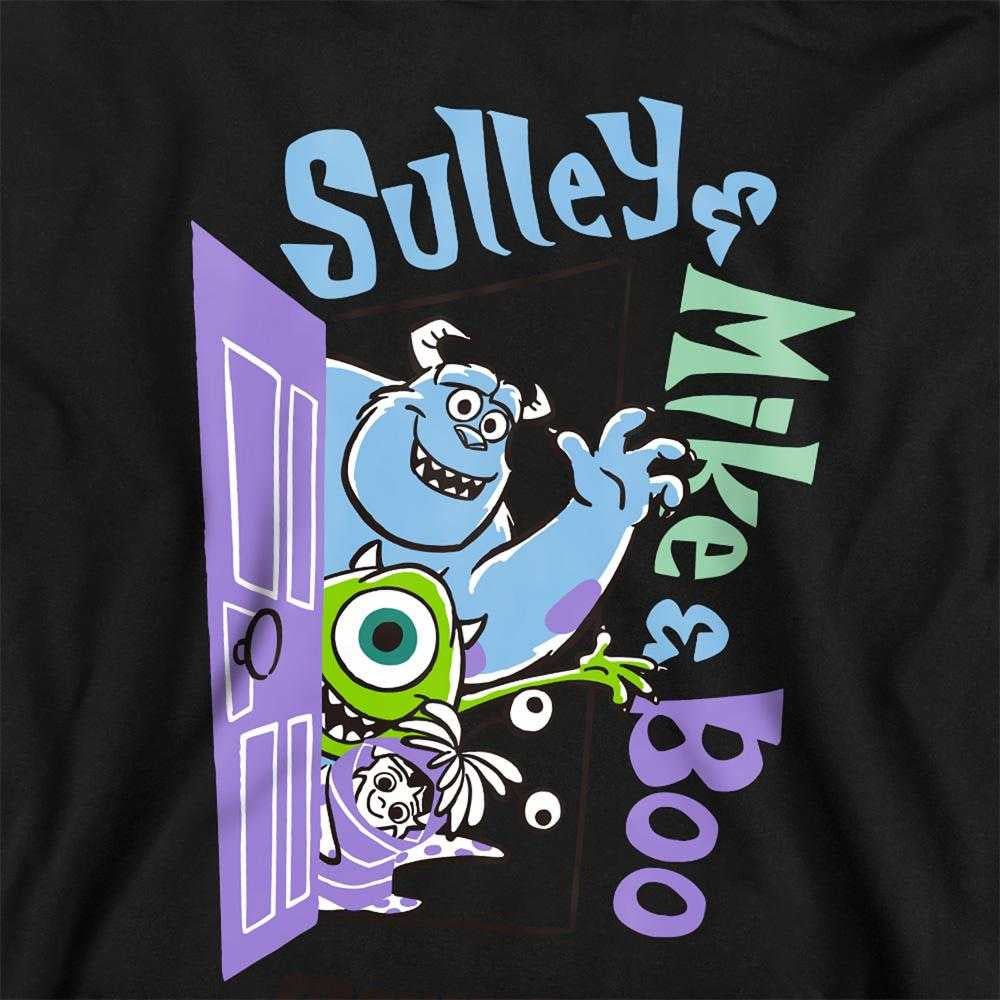 Black - Side - Monsters Inc Childrens-Kids Icons Pullover Hoodie