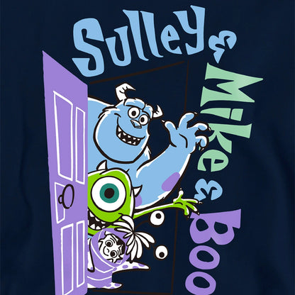 Navy - Side - Monsters Inc Childrens-Kids Icons Pullover Hoodie