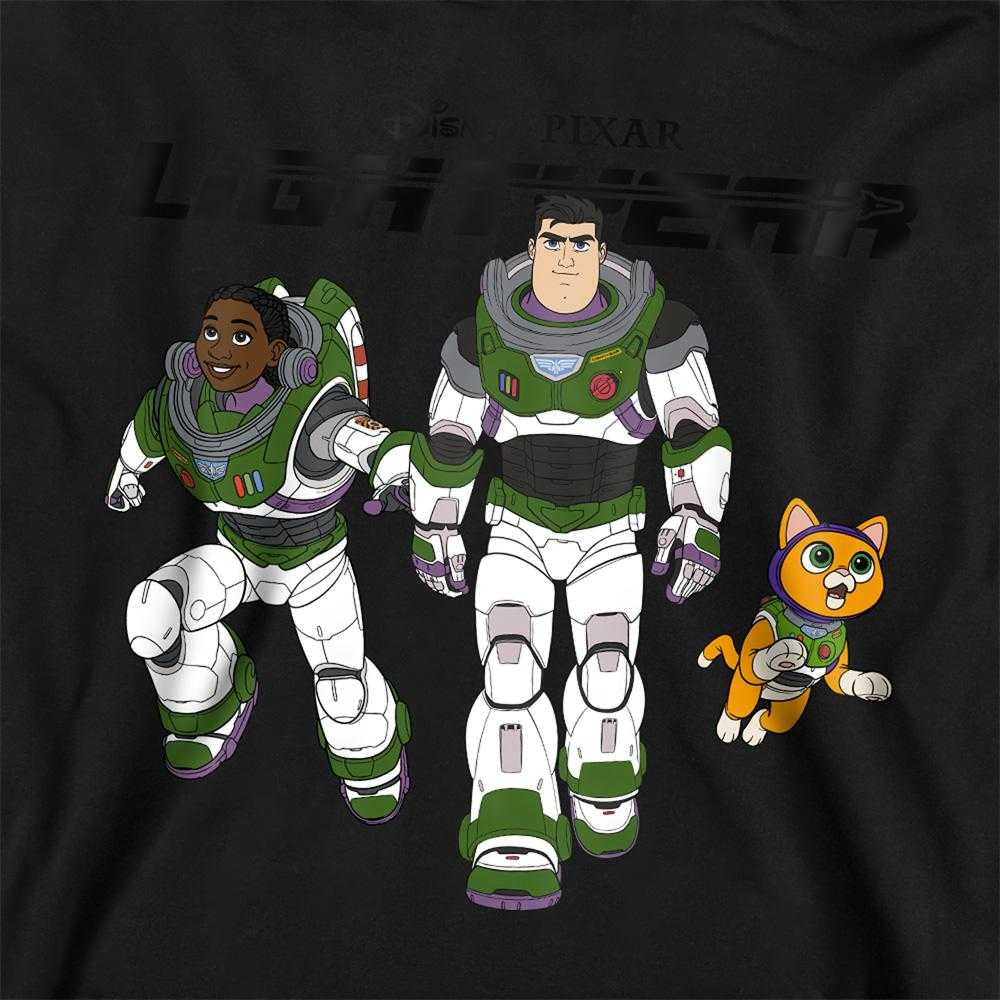 Black - Side - Lightyear Childrens-Kids Squad Pullover Hoodie