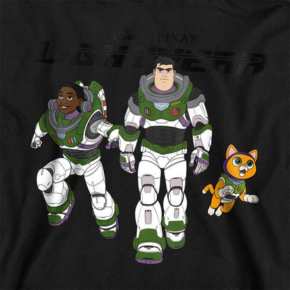 Black - Side - Lightyear Childrens-Kids Squad Pullover Hoodie