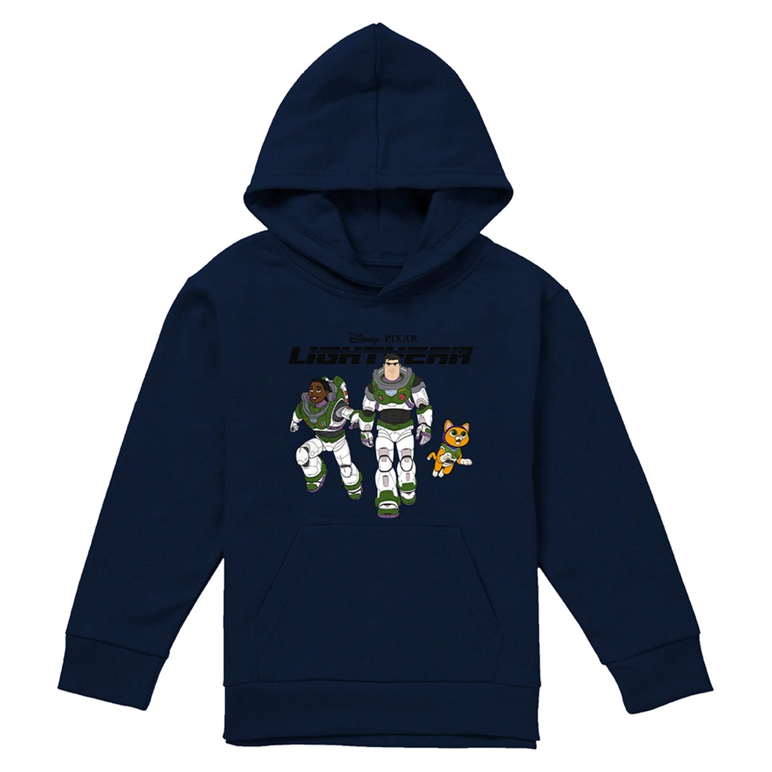 Navy - Front - Lightyear Childrens-Kids Squad Pullover Hoodie