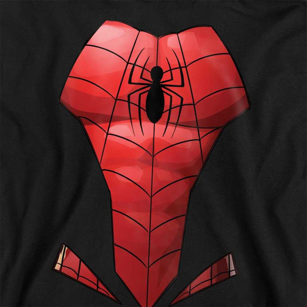 Black - Side - Spider-Man Childrens-Kids Costume Hoodie